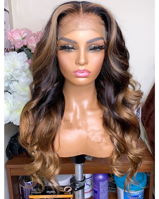 Ulovewigs Human Virgin Hair  Pre Plucked Transparent Lace Front Wig  Free Shipping (ULW0215)