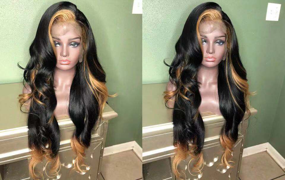 Ulovewigs Human Virgin Hair Pre Plucked Transparent Lace Front Wig  Free Shipping (ULW0223)