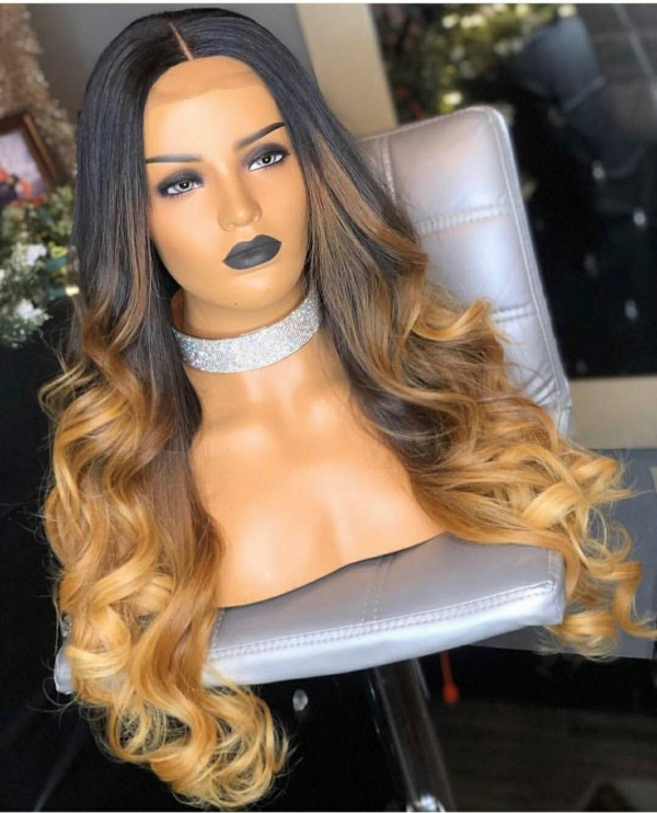 Ulovewigs Human Virgin Hair Pre Plucked Lace Front Wig  Free Shipping (ULW0234)