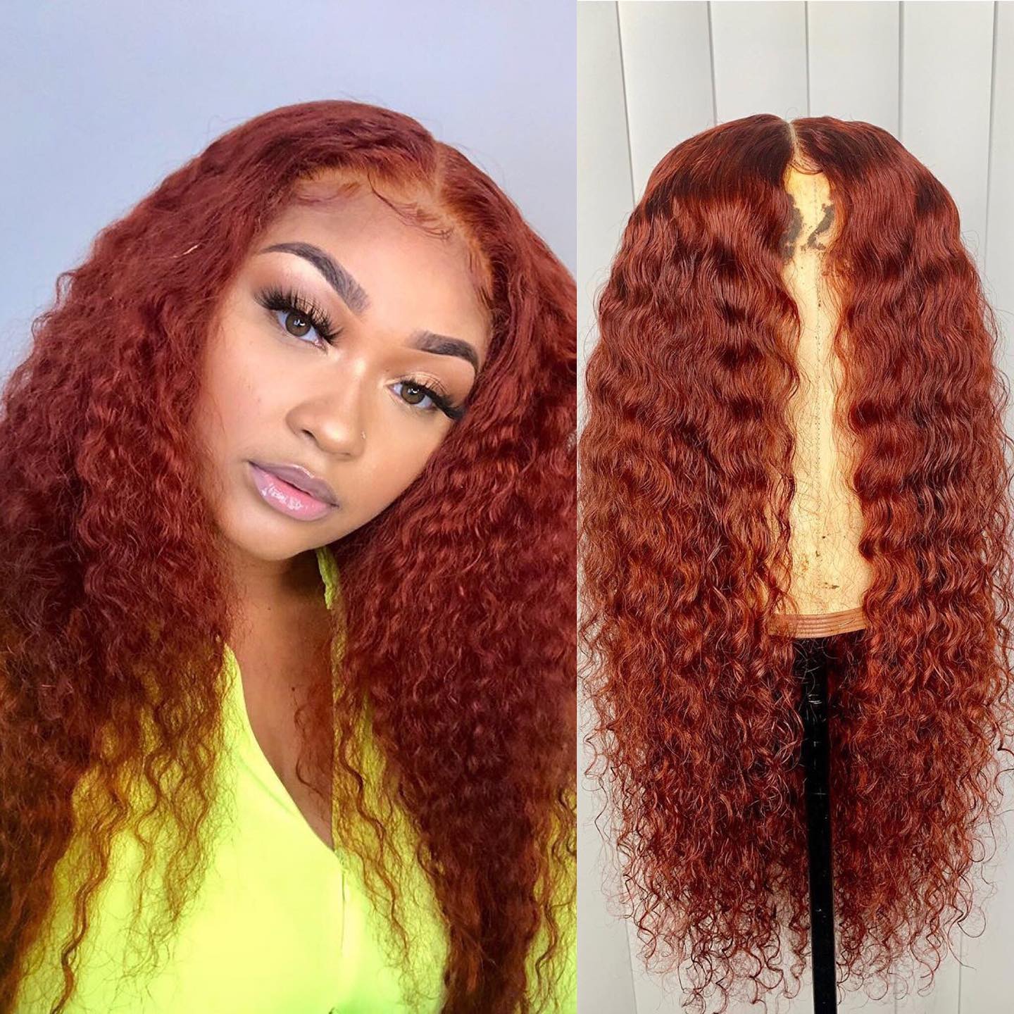 Ulovewigs Human Virgin Hair Pre Plucked Transparent Lace Front Wig  Free Shipping (ULW0231)