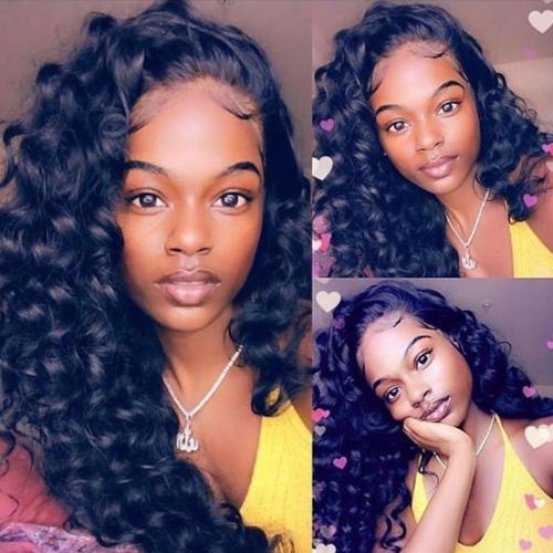 Ulovewigs Human Virgin Hair Pre Plucked Transparent Lace Front Wig  Free Shipping (ULW0323)