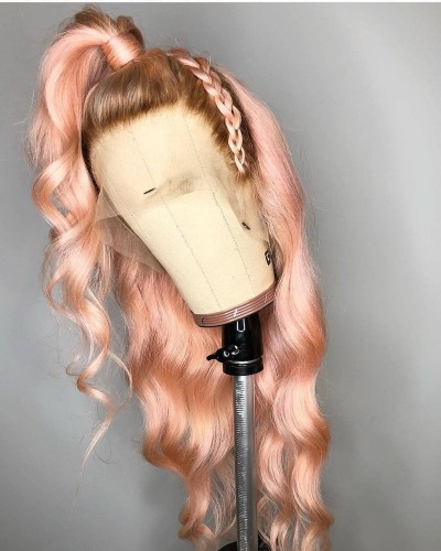 Ulovewigs Human Virgin Hair Pre Plucked Lace Front Wig Free Shipping (ULW0334)
