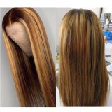 Ulovewigs Human Virgin Hair Pre Plucked Transparent Lace Front Wig  Free Shipping (ULW0189)