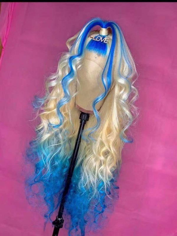 Ulovewigs Human Virgin Hair Pre Plucked Lace Front Wig  Free Shipping (ULW0413)