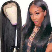 Ulovewigs Pre Plucked Human Virgin Hair Transparent Lace Front Wig  Free Shipping(ULW0014)