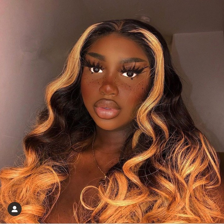 Ulovewigs Human Virgin Hair Pre Plucked Transparent Lace Front Wig  Free Shipping (ULW0457)