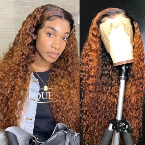 Ulovewigs Human Virgin Hair Pre Plucked HD Swiss Transparent Lace Front Wig Free Shipping (ULW0472)