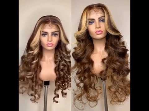 Ulovewigs Human Virgin Hair Pre Plucked Transparent  Lace Front Wig Free Shipping (ULW0467)