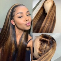 Ulovewigs Human Virgin Hair Pre Plucked HD Swiss Transparent Lace Front Wig Free Shipping (ULW0470)