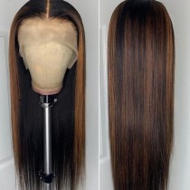 Ulovewigs Human Virgin Hair Pre Plucked Transparent Lace Front Wig  Free Shipping (ULW0488)