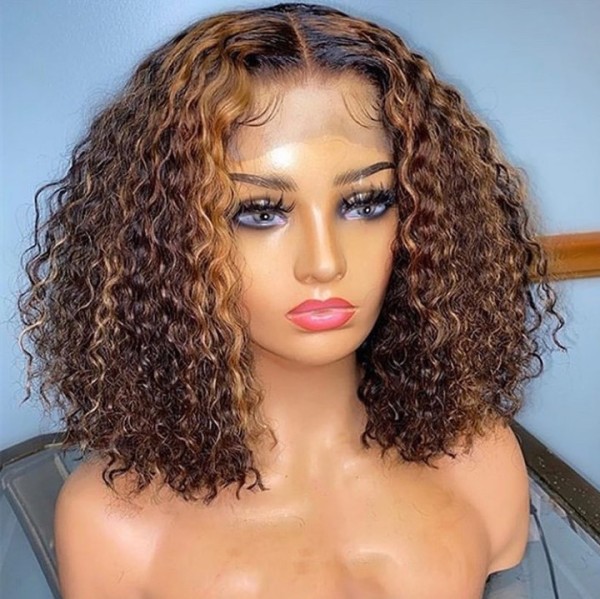 Ulovewigs Human Virgin Hair Pre Plucked Transparent Lace Front Wig  Free Shipping (ULW0514)