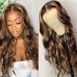 Ulovewigs Human Virgin Hair Pre Plucked Transparent Lace Front Wig  Free Shipping (ULW0491)