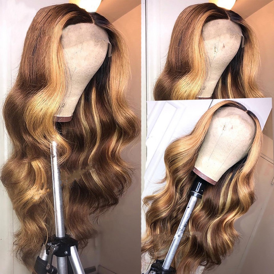 Ulovewigs Human Virgin Hair Pre Plucked Transparent Lace Front Wig  Free Shipping (ULW0377)