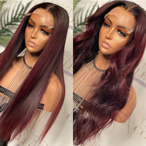 Ulovewigs Human Virgin Hair Pre Plucked Transparent Lace Front Wig  Free Shipping (ULW0312)