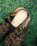 Ulovewigs Human Virgin Hair Pre Plucked Transparent Lace Front Wig  Free Shipping (ULW0387)