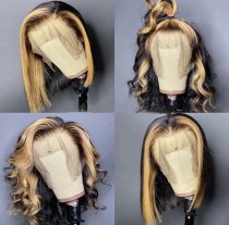 Ulovewigs Human Virgin Hair bob Pre Plucked Transparent Lace Front Wig  Free Shipping(ULW0525)