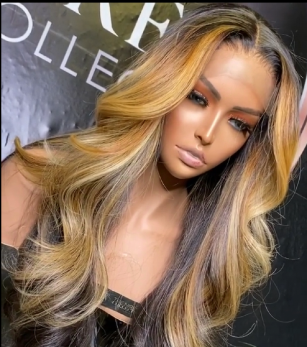 Ulovewigs Human Virgin Hair Pre Plucked Transparent  Lace Front Wig Free Shipping (ULW0468)