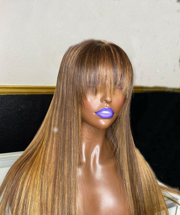 Ulovewigs Human Virgin Hair Pre Plucked Transparent Lace Front Wig And Free Shipping (ULW0534)