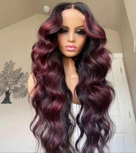 Ulovewigs Human Virgin Hair  Pre Plucked Transparent Lace Front Wig  Free Shipping(ULW0073)