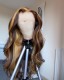 Ulovewigs Human Virgin Hair Wave Pre Plucked Transparent Lace Front Wig Free Shipping (ULW0090)