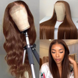 Ulovewigs Human Virgin Hair Pre Plucked Transparent Lace Front Wig  Free Shipping (ULW0382)