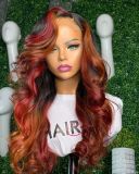 Ulovewigs Human Virgin Hair Pre Plucked Transparent Lace Front Wig Free Shipping (ULW0196)