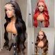 Ulovewigs Human Virgin Hair Pre Plucked Transparent Lace Front Wig  Free Shipping(ULW0074)