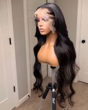 Ulovewigs Human Virgin Hair Pre Plucked Transparent Lace Front Wig  Free Shipping(ULW0074)