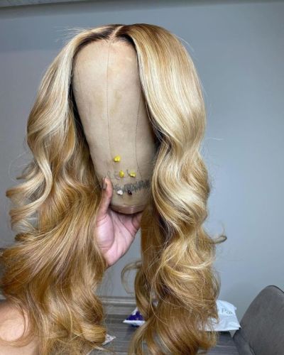 Ulovewigs Human Virgin Hair Pre Plucked Lace Front Wig Free Shipping (ULW0354)