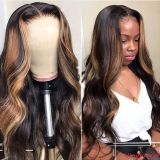 Ulovewigs Human Virgin Hair Pre Plucked Transparent Lace Front Wig  Free Shipping (ULW0176)