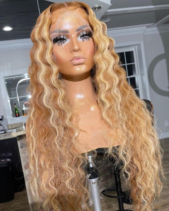 Ulovewigs Human Virgin Hair Pre Plucked Lace Front Wig  Free Shipping (ULW0415)