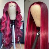 Ulovewigs Human Virgin Hair  Pre Plucked Transparent Lace Front Wig  Free Shipping (ULW0515)