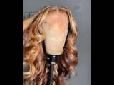 Ulovewigs Human Virgin Hair Ombre Honey Blonde Pre Plucked Transparent Lace Front Wig  Free Shipping (ULW0210)