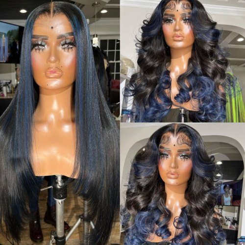 Ulovewigs Human Virgin Hair Pre Plucked Transparent Lace Front Wig  Free Shipping (ULW0156)