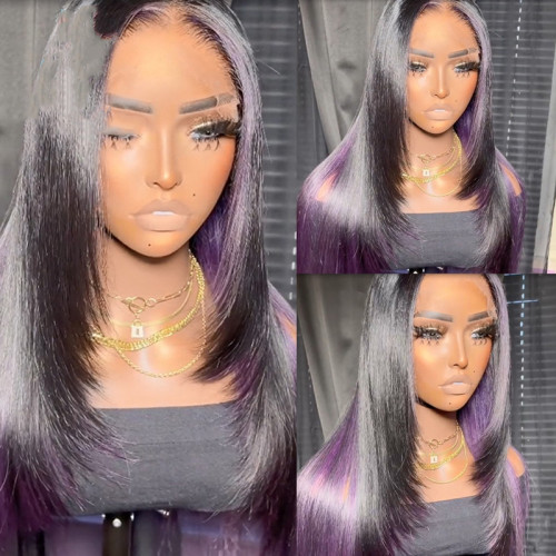 Ulovewigs Human Virgin Hair Pre Plucked Transparent Lace Front Wig  Free Shipping (ULW0426)