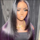 Ulovewigs Human Virgin Hair Pre Plucked Transparent Lace Front Wig  Free Shipping (ULW0426)