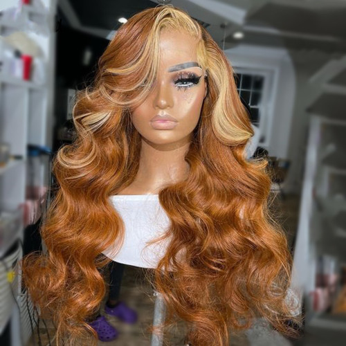 Ulovewigs Human Virgin Hair Pre Plucked Lace Front Wig Free Shipping (ULW0296)