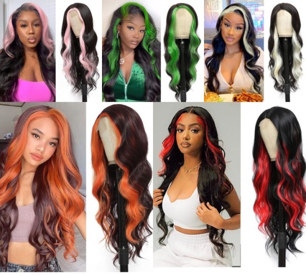 Ulovewigs Human Virgin Hair Ombre Wave Pre Plucked Front Wig   Free Shipping (ULW0151)