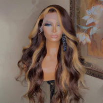 Ulovewigs Human Virgin Hair Pre Plucked Transparent Lace Front Wig  Free Shipping (ULW0056)