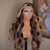 Ulovewigs Human Virgin Hair Pre Plucked Transparent Lace Front Wig  Free Shipping (ULW0056)