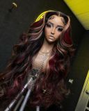 Ulovewigs Human Virgin Hair Pre Plucked Transparent Lace Front Wig  Free Shipping (ULW0160)