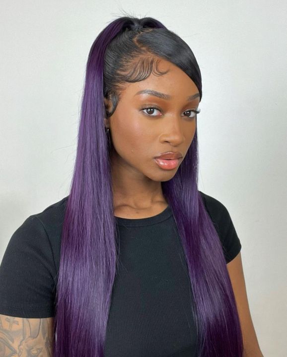 Ulovewigs Human Virgin Hair Pre Plucked Transparent Lace Front Wig Free Shipping (ULW0554)