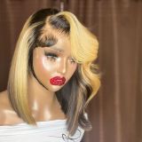 Ulovewigs Human Virgin Hair Pre Plucked Transparent Lace Front Wig Free Shipping (ULW0555)