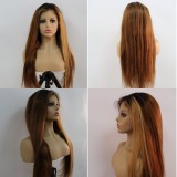 Ulovewigs Human Virgin Hair Pre Plucked Transparent Lace Front Wig Free Shipping (ULW0560)