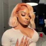 Ulovewigs Human Virgin Hair Pre Plucked Lace Front Wig  Free Shipping (ULW0569)