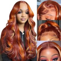 Ulovewigs Human Virgin Hair Pre Plucked Lace Front Wig  Free Shipping (ULW0567)