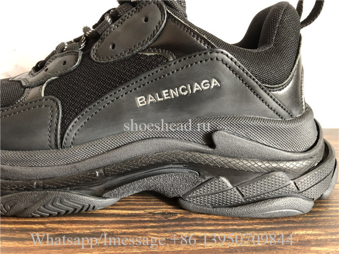 Balenciaga Triple-S Washed Old Show Sneakers All Black