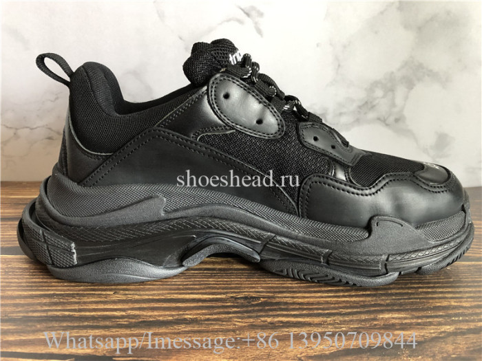 Balenciaga Triple-S Washed Old Show Sneakers All Black
