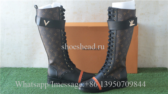 Louis Vuitton The Knee Monogram Leather Boots
