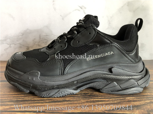 Balenciaga Triple-S Washed Old Show Sneakers All Black